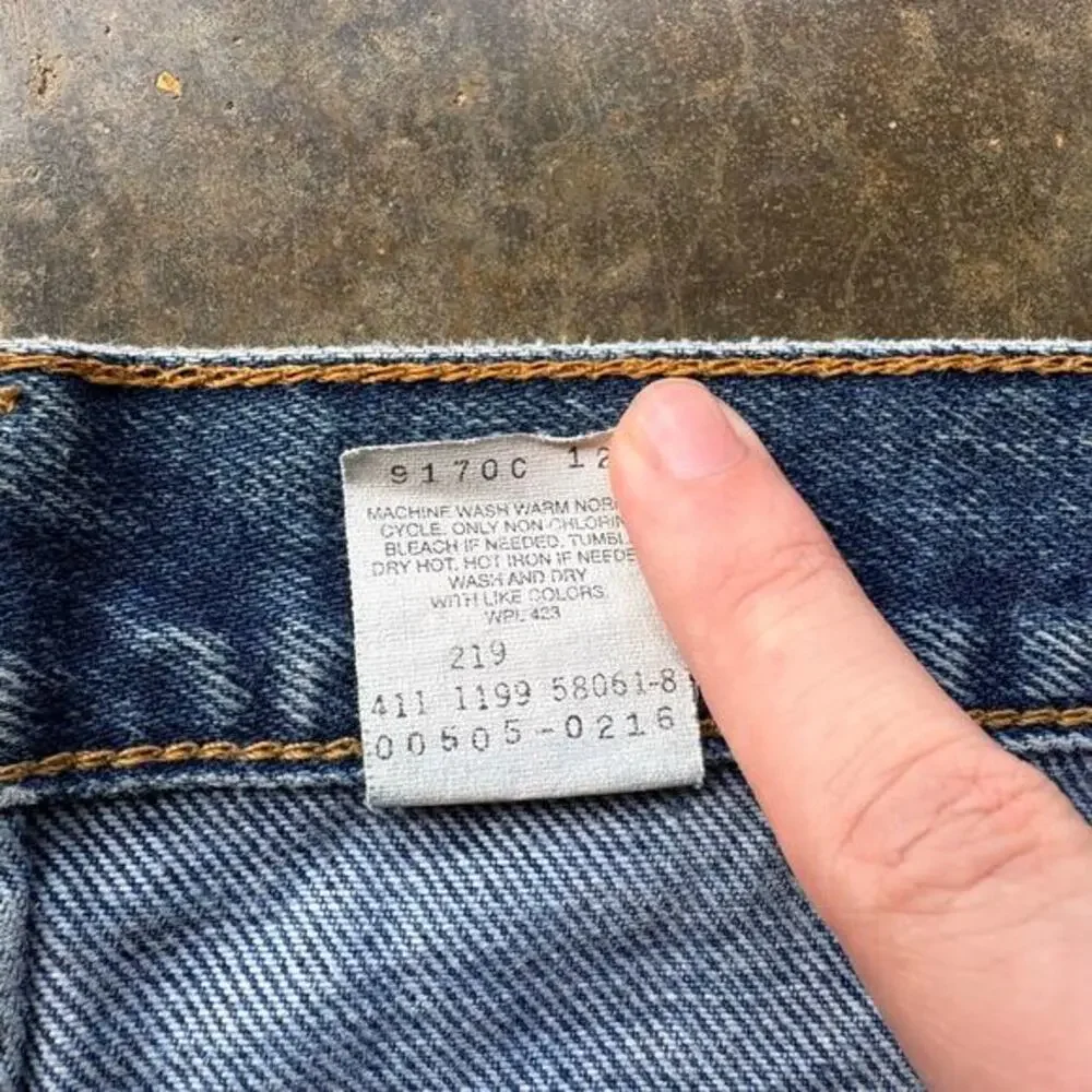 Worn In Vintage Levis 505 Blue‎ jeans
